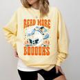 Halloween Book Lover Ghost Boo Pun Read More Boooks Comfort Colors Sweatshirt Blue Spruce Halloween Book Lover Ghost Boo Pun Read More Boooks Comfort Colors Sweatshirt Blue Spruce
