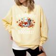 Halloween Book Lover Ghost Witch Books & Pumpkins Comfort Colors Sweatshirt Blue Spruce Halloween Book Lover Ghost Witch Books & Pumpkins Comfort Colors Sweatshirt Blue Spruce