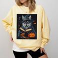 Halloween Girls Boys Cute Wolf Book Pumpkin Kids Halloween Comfort Colors Sweatshirt Blue Spruce Halloween Girls Boys Cute Wolf Book Pumpkin Kids Halloween Comfort Colors Sweatshirt Blue Spruce