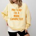 Halloween Pretend I'm Book Character Costume Lazy Adult Kids Comfort Colors Sweatshirt Blue Spruce Halloween Pretend I'm Book Character Costume Lazy Adult Kids Comfort Colors Sweatshirt Blue Spruce