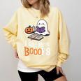 Halloween Teacher Women Cute Reading Ghost Read More Books Comfort Colors Sweatshirt Blue Spruce Halloween Teacher Women Cute Reading Ghost Read More Books Comfort Colors Sweatshirt Blue Spruce