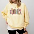 Harm Reduction Floral Book Overdose Awareness Nurse Comfort Colors Sweatshirt Blue Spruce