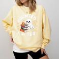 Haunted By My TBR Cute Ghost Book Reading Teacher Halloween Comfort Colors Sweatshirt Blue Spruce Haunted By My TBR Cute Ghost Book Reading Teacher Halloween Comfort Colors Sweatshirt Blue Spruce