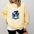 High Lords & Wingleaders Book Club Fantasy Storm Dragon Comfort Colors Sweatshirt Blue Spruce High Lords & Wingleaders Book Club Fantasy Storm Dragon Comfort Colors Sweatshirt Blue Spruce