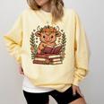 Highland Cow Reading Book Graphic Cow With Book Floral Comfort Colors Sweatshirt Blue Spruce Highland Cow Reading Book Graphic Cow With Book Floral Comfort Colors Sweatshirt Blue Spruce