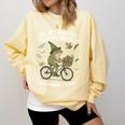 On My Way To Hoard Books And Cause Chaos Comfort Colors Sweatshirt Blue Spruce