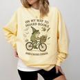 On My Way To Hoard Books And Cause Chaos Tom Foolery Comfort Colors Sweatshirt Blue Spruce On My Way To Hoard Books And Cause Chaos Tom Foolery Comfort Colors Sweatshirt Blue Spruce