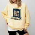 Holy Book Costume For Jesus And Bible Lovers Comfort Colors Sweatshirt Blue Spruce