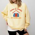 Home Is Where My Books Are Comfort Colors Sweatshirt Blue Spruce
