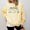 Home Stead School Grown Flowers Book Chicken Comfort Colors Sweatshirt Blue Spruce