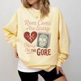Horror Book Club Creepy Reader Gothic Fiction Thriller Fan Comfort Colors Sweatshirt Blue Spruce