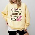 Iced Coffee & Reading Smut Books Girly Spicy Novels Comfort Colors Sweatshirt Blue Spruce