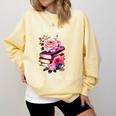 I'm With The Banned Books Bold Statement Against Censorshi Comfort Colors Sweatshirt Blue Spruce