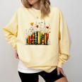 I'm With The Banned Banned Books Colorful Literary Fr Comfort Colors Sweatshirt Blue Spruce