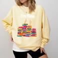 I'm Fine Reading Books Reader Book Lover Librarian Comfort Colors Sweatshirt Blue Spruce I'm Fine Reading Books Reader Book Lover Librarian Comfort Colors Sweatshirt Blue Spruce