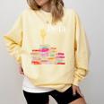 I'm Ok Books Boooks Lover Premium Tri-Blend Comfort Colors Sweatshirt Blue Spruce