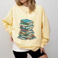 I'm Ok Books Reading Books Lover National Book Day Comfort Colors Sweatshirt Blue Spruce