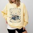 Introverted But Willing To Discuss Books Club Cozy Aesthetic Comfort Colors Sweatshirt Blue Spruce