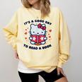 It's a Good Day To Read a Book Cute Cat Book Day Girls Boys Comfort Colors Sweatshirt Blue Spruce It's a Good Day To Read a Book Cute Cat Book Day Girls Boys Comfort Colors Sweatshirt Blue Spruce