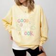 It's A Good Day To Read a Book Elementary Teacher Graphic Comfort Colors Sweatshirt Blue Spruce It's A Good Day To Read a Book Elementary Teacher Graphic Comfort Colors Sweatshirt Blue Spruce