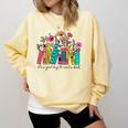 It's A Good Day To Read A Book Floral Book Lovers Librarian Comfort Colors Sweatshirt Blue Spruce