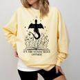 It's Too Nonfictiony Outside Book Dragon Reading Fantasy Era Comfort Colors Sweatshirt Blue Spruce