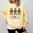 Just Booked For The Holidays Gingerbread Comfort Colors Sweatshirt Blue Spruce