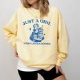 Just a Girl Who Loves Books Book Lover Bookish Comfort Colors Sweatshirt Blue Spruce Just a Girl Who Loves Books Book Lover Bookish Comfort Colors Sweatshirt Blue Spruce