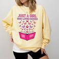 Just A Girl Who Loves Books Butterflies Reading Comfort Colors Sweatshirt Blue Spruce Just A Girl Who Loves Books Butterflies Reading Comfort Colors Sweatshirt Blue Spruce