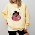 Just A Girl Who Loves Books Cute African American Afro Comfort Colors Sweatshirt Blue Spruce Just A Girl Who Loves Books Cute African American Afro Comfort Colors Sweatshirt Blue Spruce
