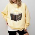 Just A Girl Who Loves Books Witchcraft Spell Book Halloween Comfort Colors Sweatshirt Blue Spruce