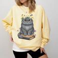 Just A Girl Who Loves Cats & Books Bookish Women Comfort Colors Sweatshirt Blue Spruce Just A Girl Who Loves Cats & Books Bookish Women Comfort Colors Sweatshirt Blue Spruce