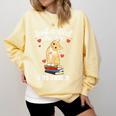 Just a Girl Who Loves Cats And Books Reading Cat & Bookworm Comfort Colors Sweatshirt Blue Spruce Just a Girl Who Loves Cats And Books Reading Cat & Bookworm Comfort Colors Sweatshirt Blue Spruce