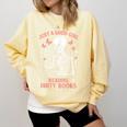 Just A Good Girl Reading Dirty Books Dark Romance Comfort Colors Sweatshirt Blue Spruce Just A Good Girl Reading Dirty Books Dark Romance Comfort Colors Sweatshirt Blue Spruce