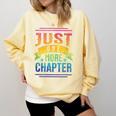 JUST ONE MORE CHAPTER Fun Reading Book Lover Comfort Colors Sweatshirt Blue Spruce JUST ONE MORE CHAPTER Fun Reading Book Lover Comfort Colors Sweatshirt Blue Spruce