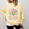 Just One More Chapter Reading Book Lover Comfort Colors Sweatshirt Blue Spruce
