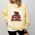 I Just Really Like Turtles And Books OK Turtle Reading Comfort Colors Sweatshirt Blue Spruce
