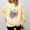 Kawaii Eagle Reads Book Reading Library Book Bookworm Comfort Colors Sweatshirt Blue Spruce
