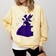 Kawaii Fairy Bookish Book Lover Library Read Comfort Colors Sweatshirt Blue Spruce