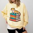 Leopard Gecko Book Lover Reading Comfort Colors Sweatshirt Blue Spruce Leopard Gecko Book Lover Reading Comfort Colors Sweatshirt Blue Spruce