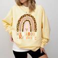Leopard Teacher Wild About Reading Books Reader Librarian Comfort Colors Sweatshirt Blue Spruce