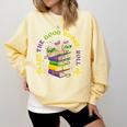 Let The Good Books Roll Mardi Gras Reading Comfort Colors Sweatshirt Blue Spruce Let The Good Books Roll Mardi Gras Reading Comfort Colors Sweatshirt Blue Spruce