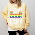 LGBTQ Quote Live Life Like A Banned Rainbow Book Comfort Colors Sweatshirt Blue Spruce
