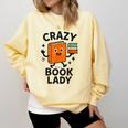 Librarian Book Reader Collector Book Worm For Women Comfort Colors Sweatshirt Blue Spruce