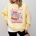Librarian Books Are My Valentine Teacher Valentines Teach Comfort Colors Sweatshirt Blue Spruce