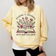 Librarian Cute Bookish It's A Good Day To Read A Book Lover Comfort Colors Sweatshirt Blue Spruce