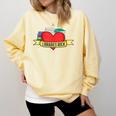 Librarian Library Assistant Libraries Rock Book Lover Comfort Colors Sweatshirt Blue Spruce