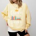 Librarian Queen Of The Books Book Reading Library Comfort Colors Sweatshirt Blue Spruce Librarian Queen Of The Books Book Reading Library Comfort Colors Sweatshirt Blue Spruce