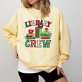 Library Crew Book Lovers Reader Teacher Librarian Christmas Comfort Colors Sweatshirt Blue Spruce