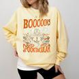 Library Halloween Book Lover Ghost With Books Comfort Colors Sweatshirt Blue Spruce Library Halloween Book Lover Ghost With Books Comfort Colors Sweatshirt Blue Spruce